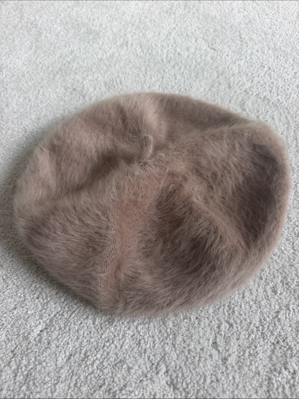 Soft Mohair Beret in Mauve Taupe - Women Accessories